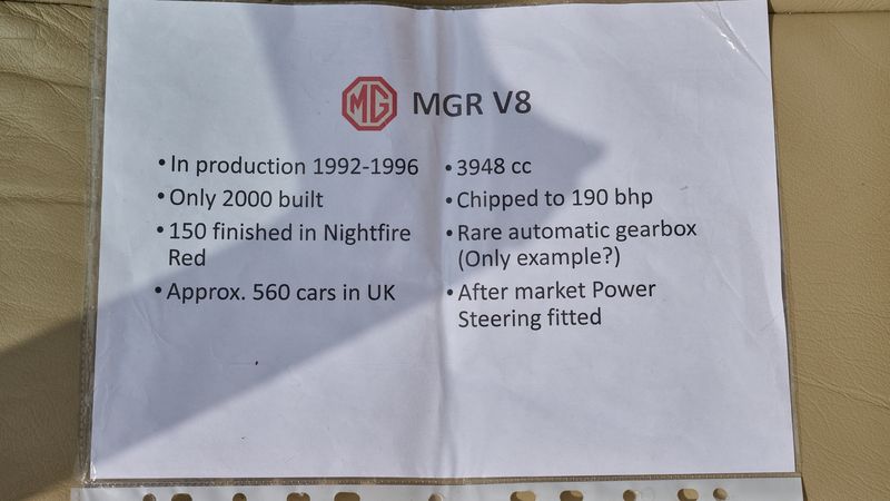 1996 MG RV8 V8 AUTO
