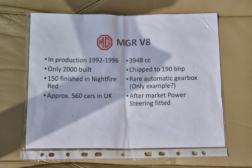 1996 MG Rv8 V8 Auto zum Verkauf (Bild 181 von 181)