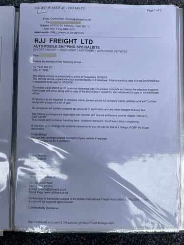 1947 MG TC Midget zum Verkauf (Bild 197 von 206)