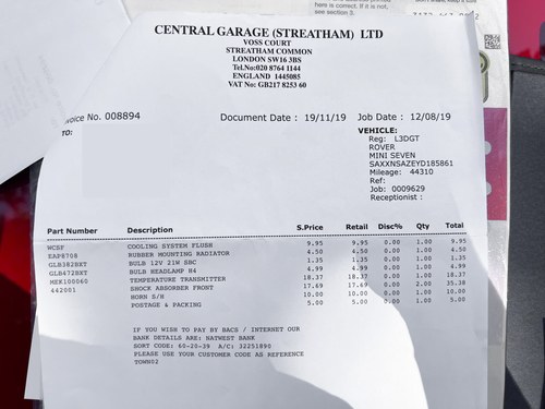 NO RESERVE - 2001 Rover Mini Seven (Retro Evocation) Te koop (foto 173 van 178)