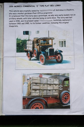 1926 Morris Flatbed Truck Te koop (foto 107 van 110)