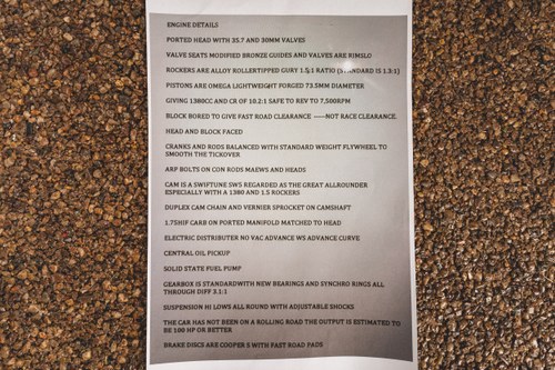 NO RESERVE - 1966 Austin Mini Cooper S Evocation En venta (imagen 77 de 80)