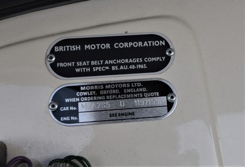 1967 Morris Minor Saloon 1000 Series III In vendita (immagine 97 di 99)