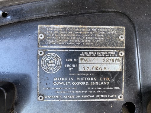 1954 Morris Minor Series II Saloon In vendita (immagine 205 di 229)
