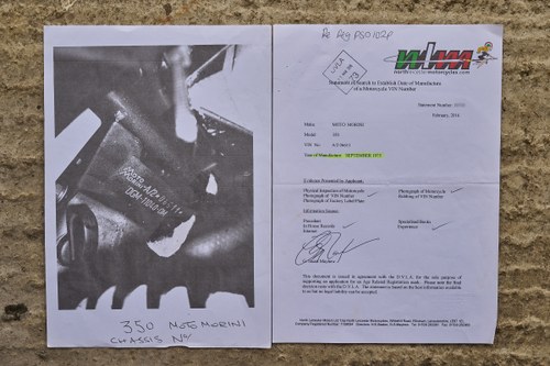 1975 Moto Morini 350 In vendita (immagine 118 di 119)