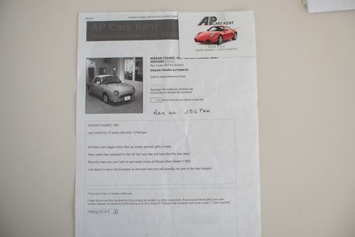 1991 Nissan Figaro In vendita (immagine 164 di 166)