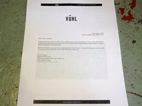 2013 VUHL 05 Edition One, #1 In vendita (immagine 79 di 87)