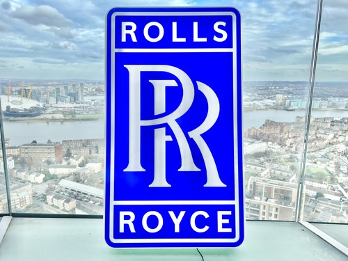 NO RESERVE - Illuminated Rolls Royce Sign Te koop (foto 18 van 22)