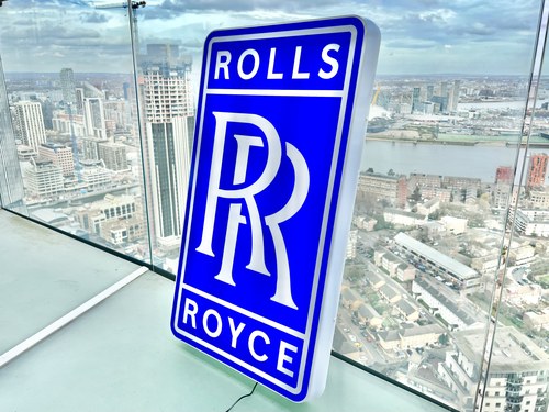 NO RESERVE - Illuminated Rolls Royce Sign Te koop (foto 19 van 22)