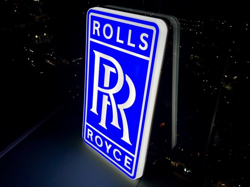 NO RESERVE - Illuminated Rolls Royce Sign Te koop (foto 13 van 22)