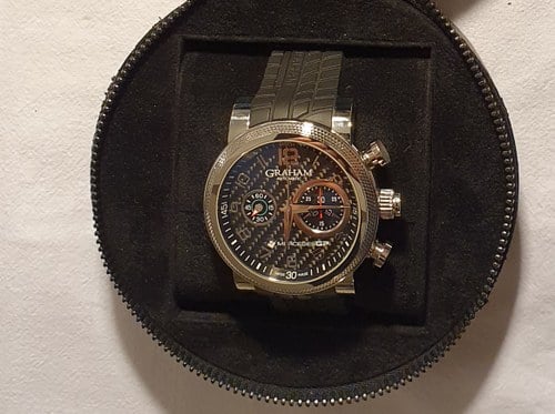 Graham Mercedes GP Trackmaster Chronograph Watch En venta (imagen 24 de 32)
