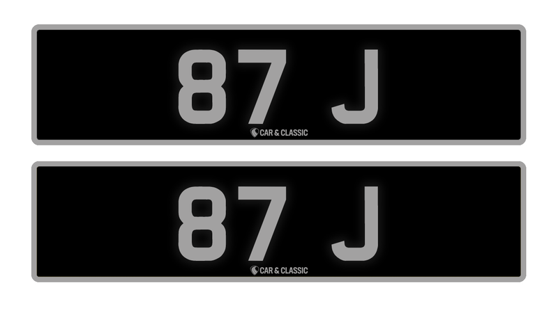 Private Reg Plate - 87 J For Sale (picture 1 of 4)