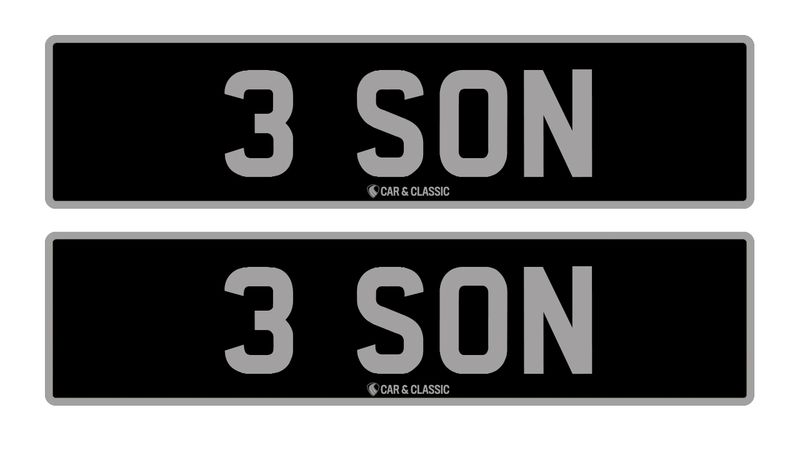 RESERVE LOWERED - Private Reg Plate: 3 SON For Sale (picture 1 of 2)