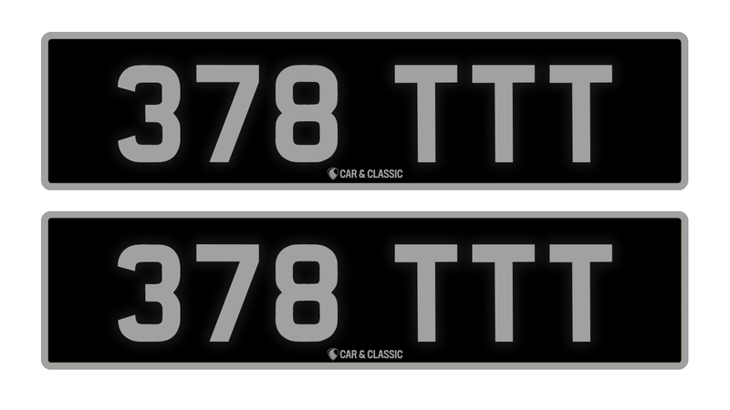 Private Reg Plate - 378 TTT For Sale (picture 1 of 2)