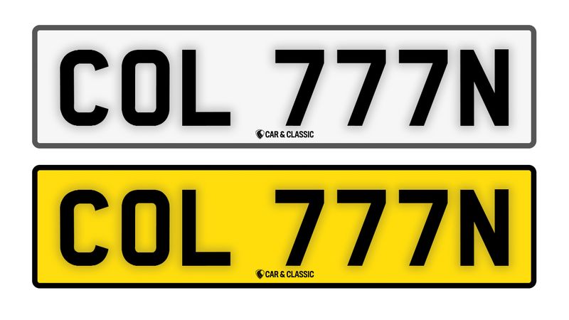 Private Reg Plate - C0L 777N For Sale (picture 1 of 2)
