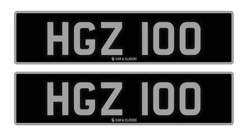 RESERVE LOWERED - Private Reg Plate - HGZ 100 In vendita (immagine 1 di 2)
