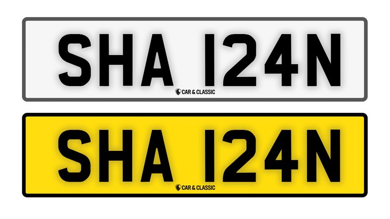 PRIVATE REG PLATE - SHA 124N For Sale (picture 1 of 3)