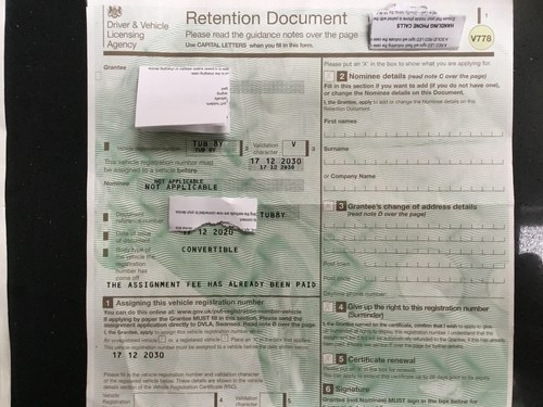 Private Reg Plate - TUB 8Y For Sale (picture 2 of 2)