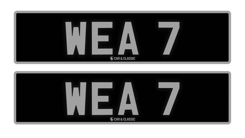 Private Reg Plate - WEA 7 In vendita (immagine 1 di 2)