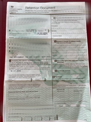 Private Registration - WE11 MOD In vendita (immagine 2 di 2)