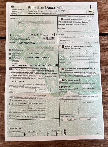 Private Registration - KOR 84N In vendita (immagine 2 di 2)