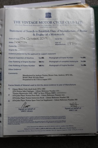 1974 John Player Norton For Sale (picture 74 of 74)