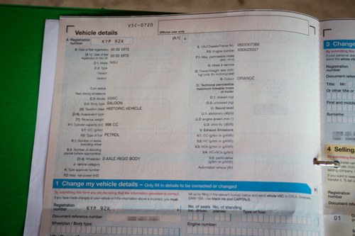 1972 NSU 1000C For Sale (picture 144 of 145)