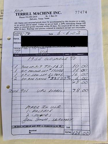 1955 Oldsmobile 88 Rocket “Holiday Sedan” (MKII) In vendita (immagine 213 di 246)