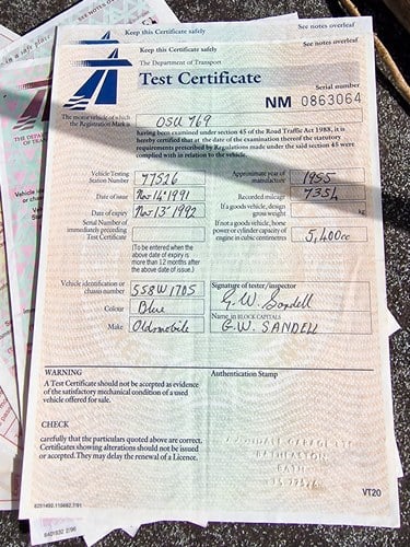 1955 Oldsmobile 88 Rocket “Holiday Sedan” (MKII) In vendita (immagine 234 di 246)