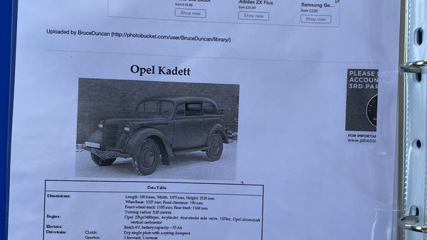 1938 Opel Kadett K38 Master For Sale (picture :index of 151)