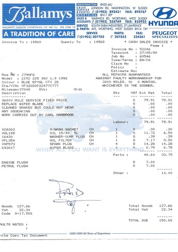 1992 Peugeot 205 1.9 CTi For Sale (picture 95 of 101)