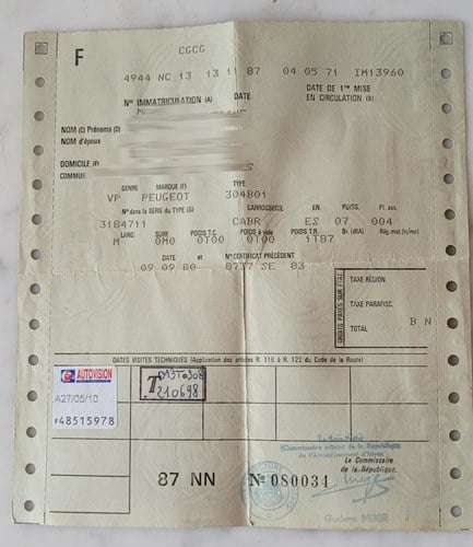 1971 Peugeot 304 Cabriolet For Sale (picture 48 of 48)