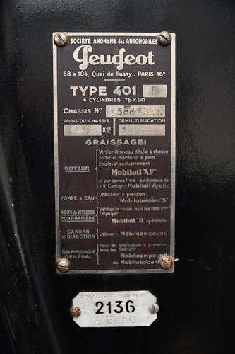 1934 Peugeot 401 à vendre (picture 38 of 45)