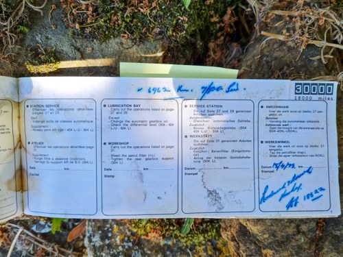 1978 Peugeot 504L Saloon Automatic zum Verkauf (Bild 205 von 226)