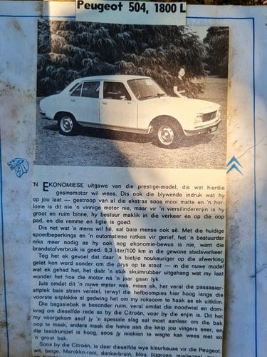 1978 Peugeot 504L Saloon Automatic zum Verkauf (Bild 199 von 226)