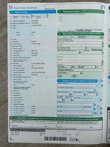 2001 Porsche 911 (996) Carrera 4 Coupe Tiptronic zum Verkauf (Bild 316 von 317)