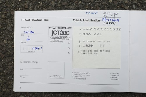 1994 Porsche 911 Carrera 2 (993) zum Verkauf (Bild 160 von 185)