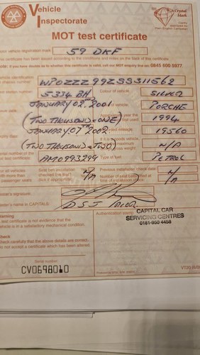 1994 Porsche 911 Carrera 2 (993) zum Verkauf (Bild 177 von 185)