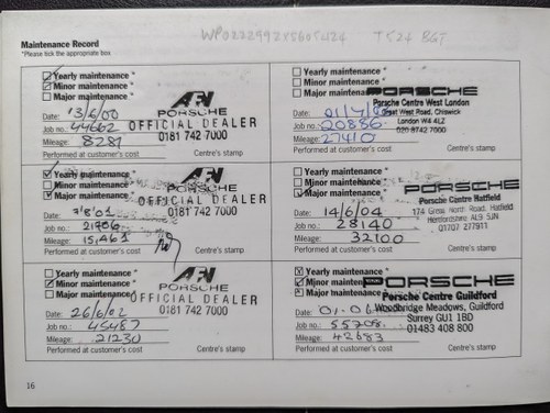 1999 Porsche 911 Carrera Tiptronic S (996) till salu (bild 123 av 134)