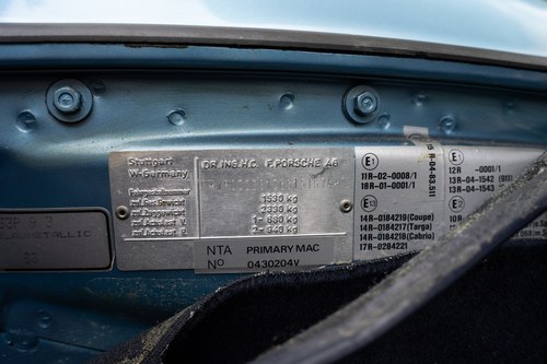 1986 Porsche 911 Carrera 3.2 Cabriolet à vendre (picture 118 of 181)