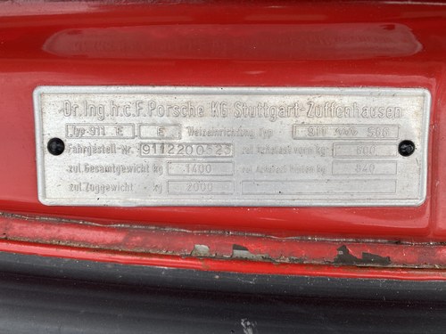 1972 Porsche 911 E 2.4 (LHD) For Sale (picture 218 of 224)