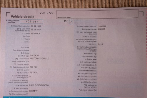 1958 Renault 4CV Luxe Model (LHD) In vendita (immagine 168 di 199)
