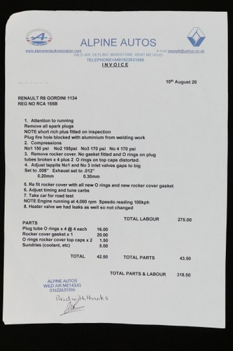 1964 Renault 8 Gordini LHD In vendita (immagine 179 di 187)