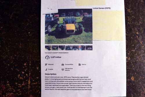 1979 Robin Hood S3 Lotus 7 Replica En venta (imagen 116 de 125)