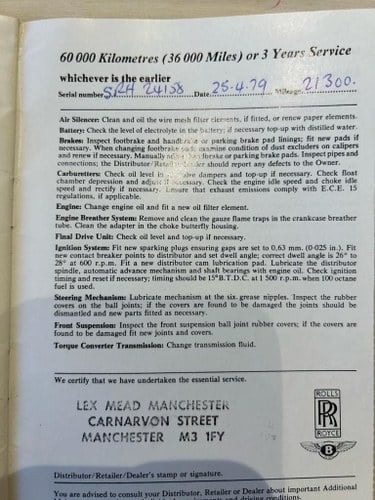 1976 Rolls Royce Silver Shadow Te koop (foto 294 van 303)