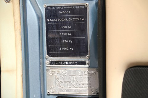 1988 Rolls Royce Silver Spirit For Sale (picture 89 of 152)