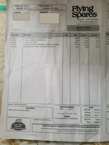 1967 Rolls-Royce Silver Shadow Fixed Head Coupé by Mulliner Park Ward à vendre (picture 106 of 110)