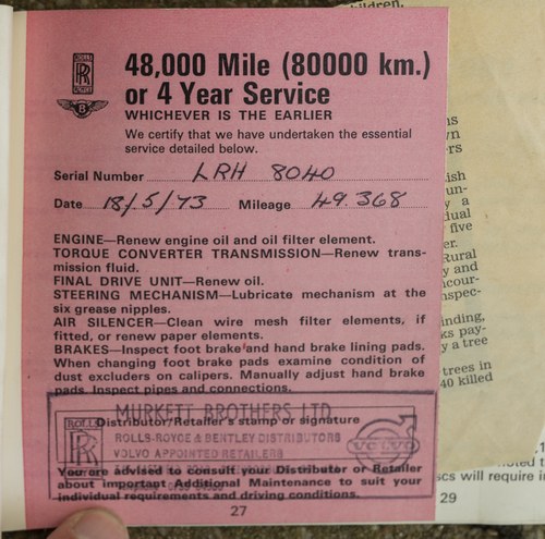 1970 Rolls Royce Shadow 1 Long Wheel Base In vendita (immagine 230 di 248)