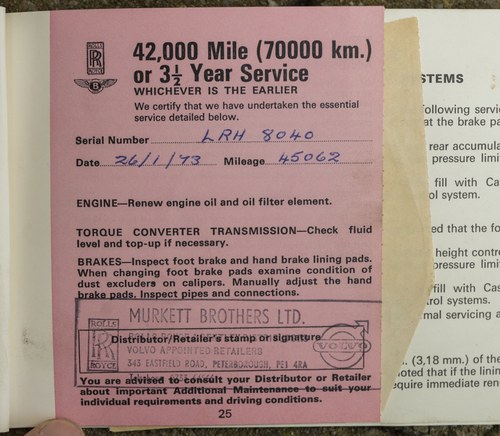 1970 Rolls Royce Shadow 1 Long Wheel Base In vendita (immagine 229 di 248)