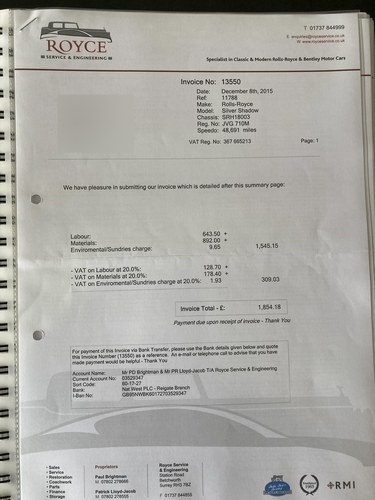 1974 Rolls-Royce Silver Shadow In vendita (immagine 224 di 236)